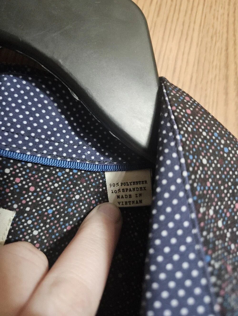Con.struct Button Down Dress Shirt Micro Confetti Pattern 4 Way Stretch Size LG!